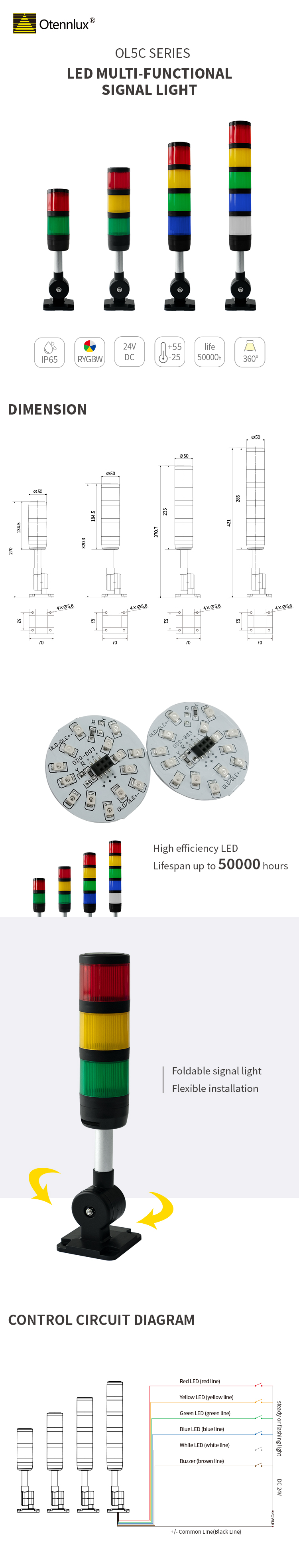 led andon light stack 