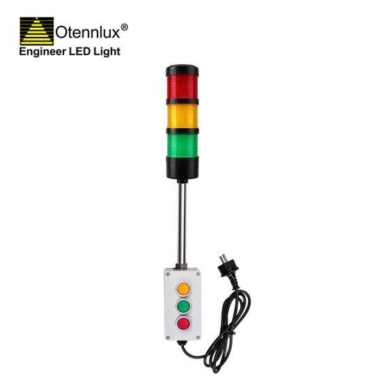 Signal Tower Light with Push Button Control Box
